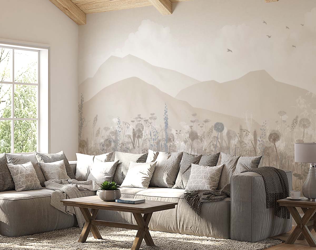 Morning in mountains beige