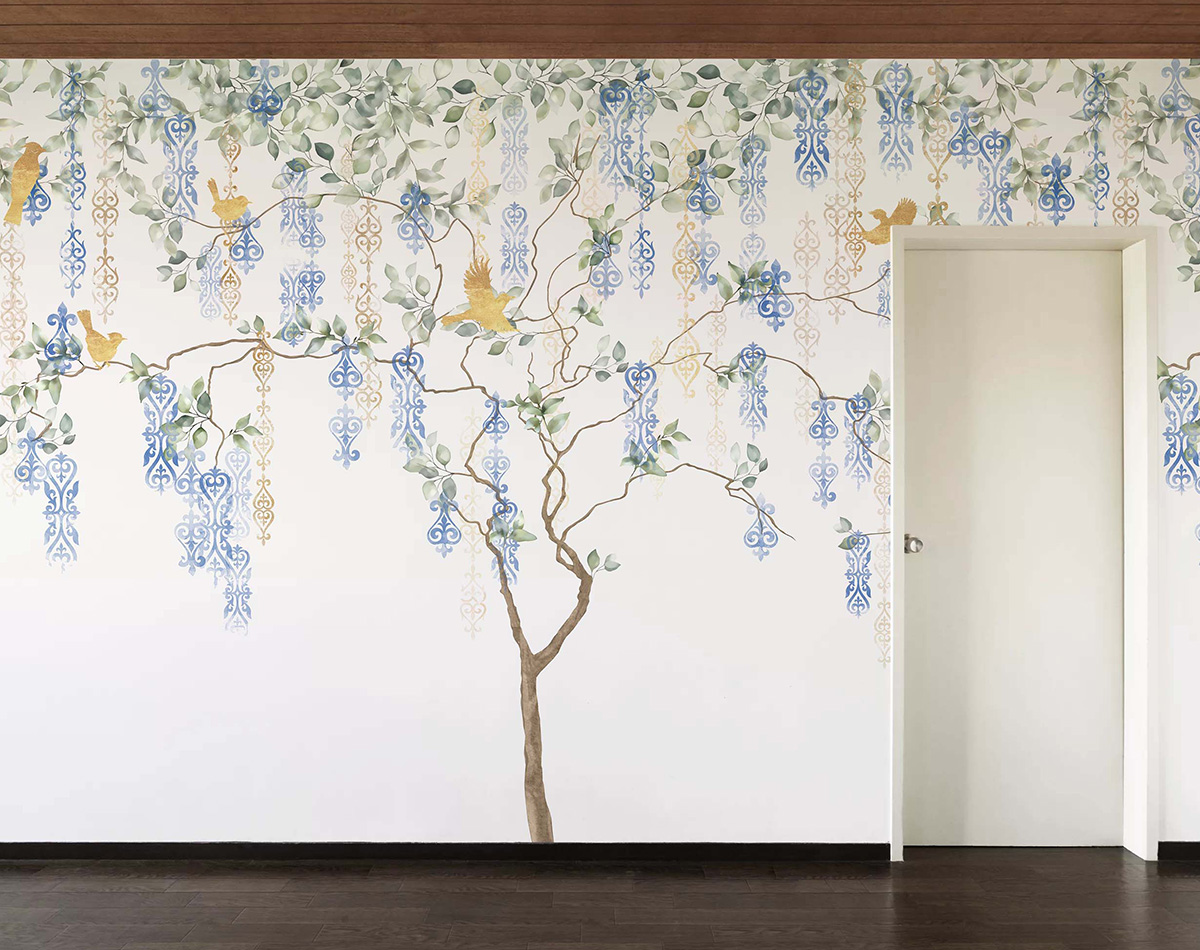 Gul Bagy - Ornament Tree Gold Blue_2